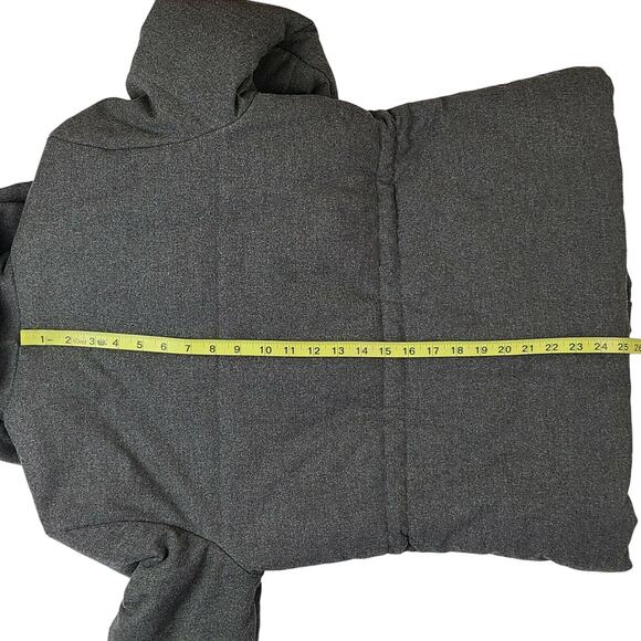 Ann Taylor Loft Puffer Jacket SZ Medium Petite Gray Zip Winter - Picture 4 of 6